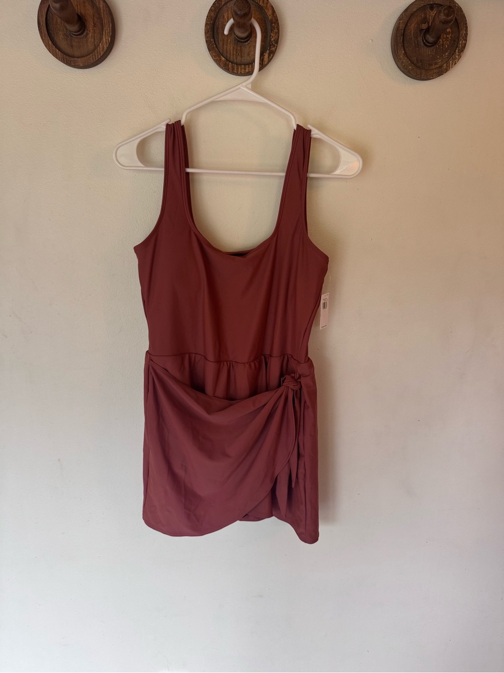 Old Navy Rust One-Piece Swimdress with Side Tie size large NEW!